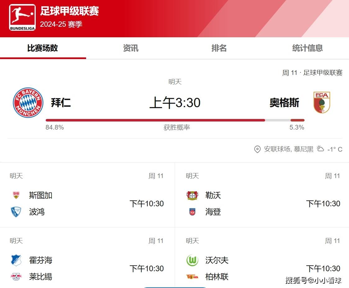 拜仁慕尼黑力压群雄，稳坐榜首